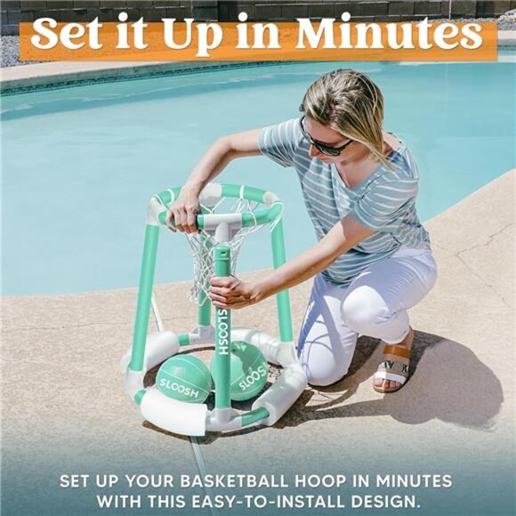 Kids Pool Basketball Hoop Toys Floating Basketball Pool Game  Swimming Pool Game - Picture 4 of 7